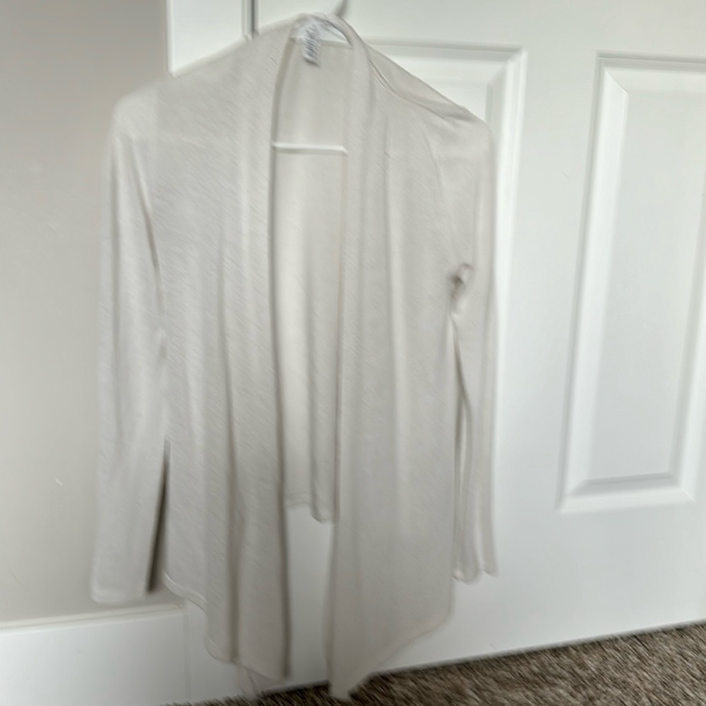 White cardigan size small.
